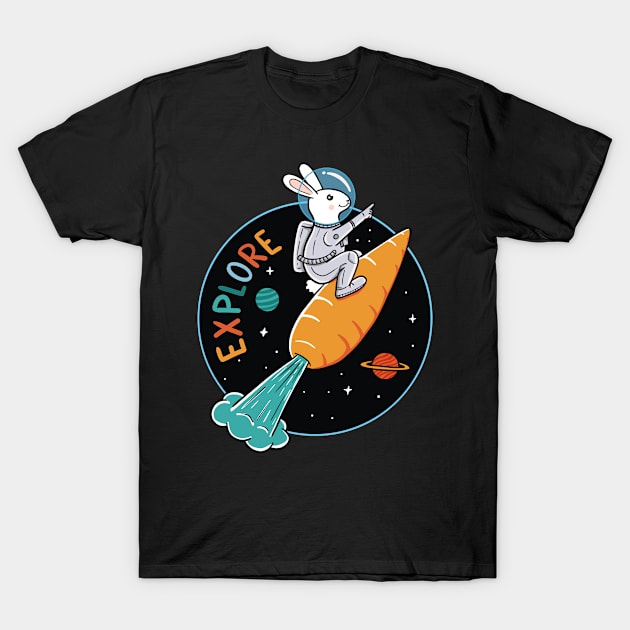 Space Rabbit T-Shirt by Otrebor